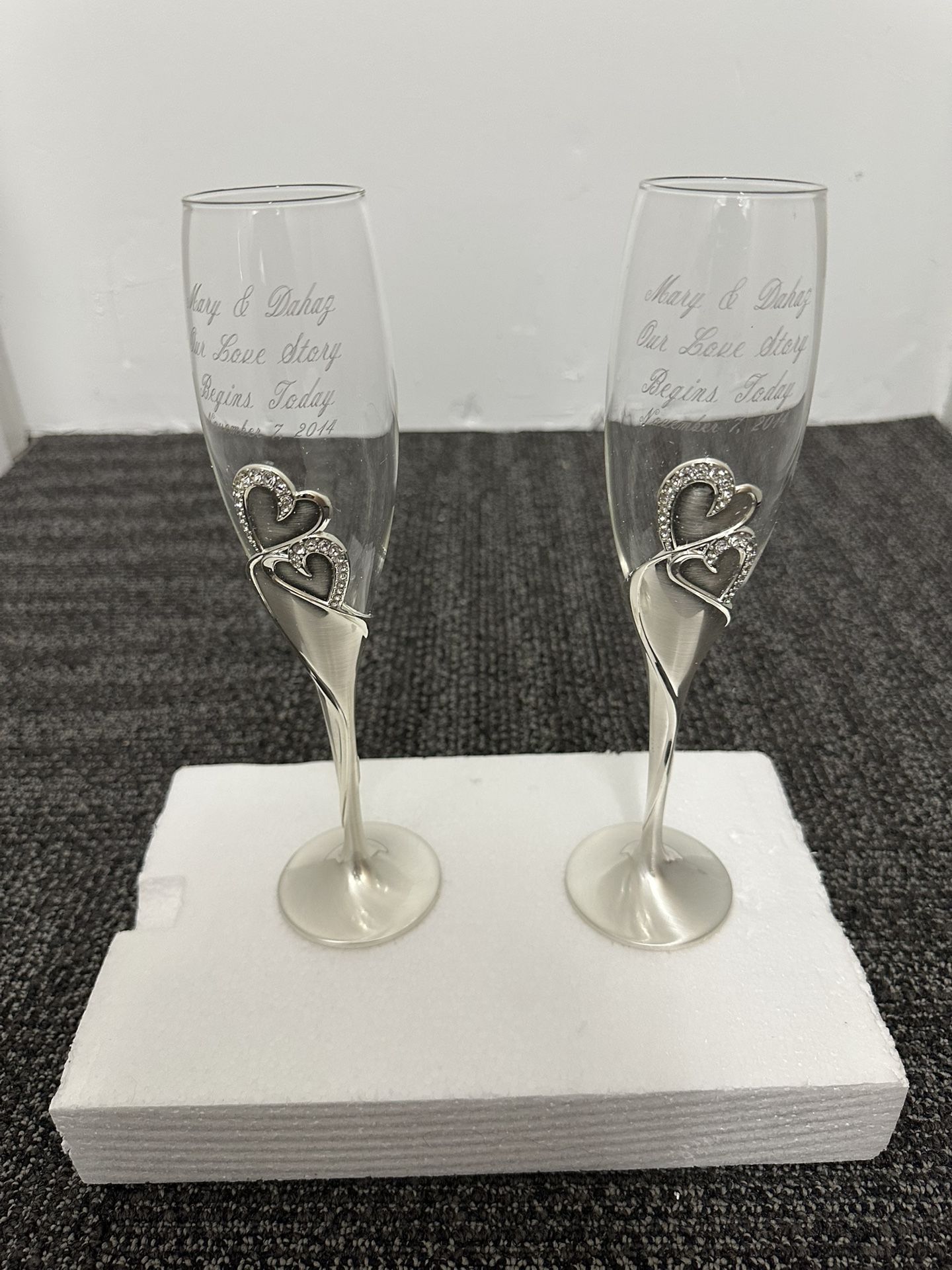  Stunning Wedding Toasting Flutes -SET OF 2 