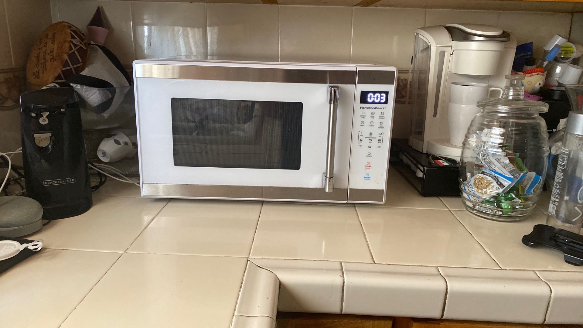 Microwave White With Chrome