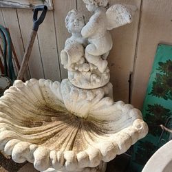 Angels Concrete Water Fountain