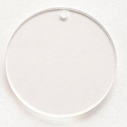 Blank 3” Acrylic Christmas Craft Ornaments- Clear Circles With Hole - Over 100 Available 