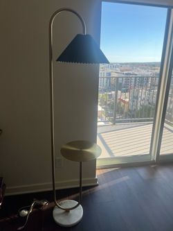 Gold mood lamp with table