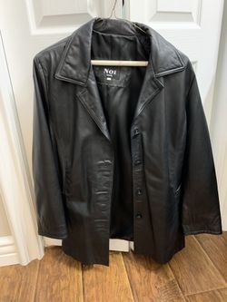 Black leather jacket