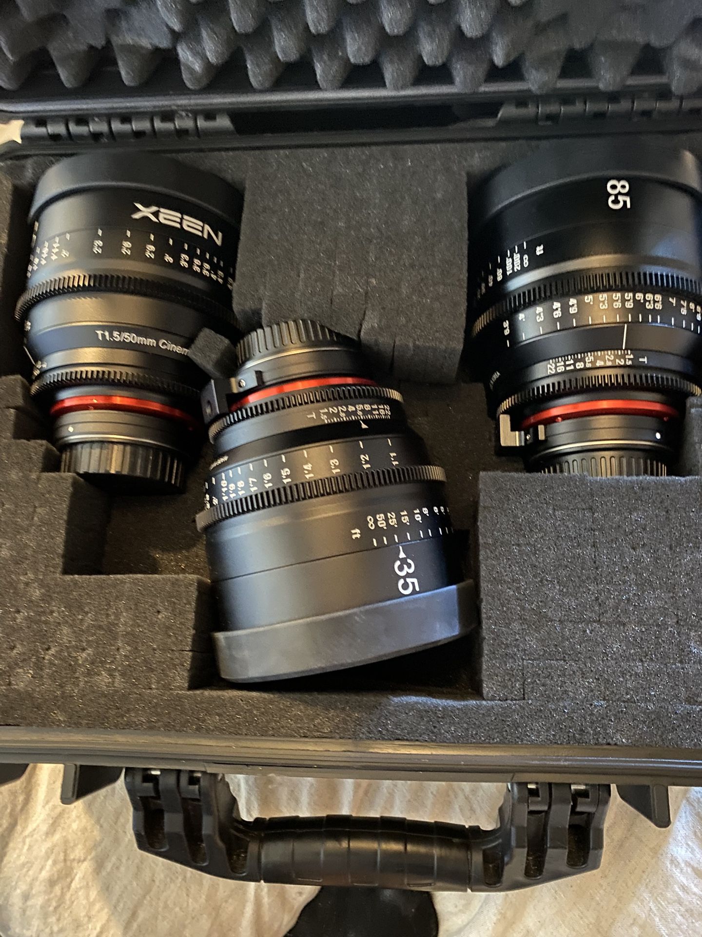 The Rokinon Xeen cinema lens kit,