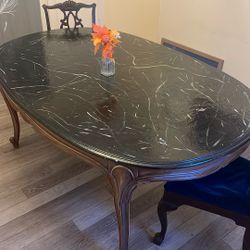 Wooden Dining Table w 2 chairs