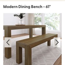Plank+Beam Modern Dining Set with 4 Chairs and Bench