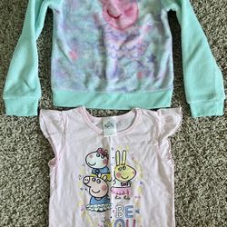 Girls 2 Peppa Pig Tops 