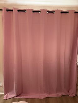 Light Pink Grommet Blackout Curtain Panels