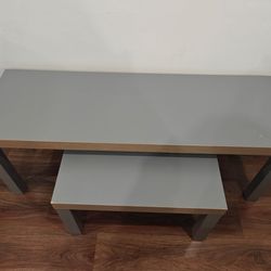 Two Ikea LACK Nesting Tables