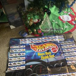Hot Wheels Display Case & Cars set