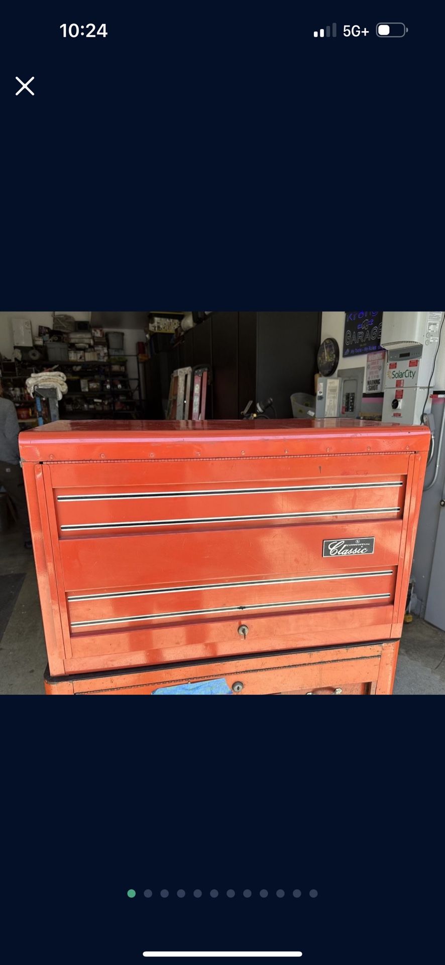 Vintage Cornwell Classic Mad In USA 12 Drawer Top Tool Box Red Very Nice Shape