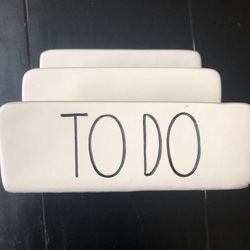 Rae Dunn “TO DO” Ceramic Post-It Note Holder Desk Organizer Farmhouse Decor