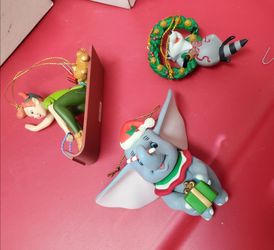 3 vintage Disney Christmas tree ornaments