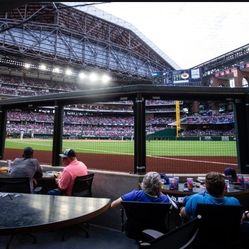 TEXAS RANGERS HOME OPENER FIRST BASE DUGOUT