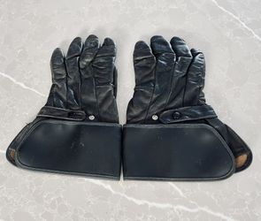 Vtg Harley Davidson  Black Leather Riding Gloves