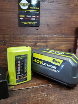 Ryobi 40v  6ah Battery & Charger