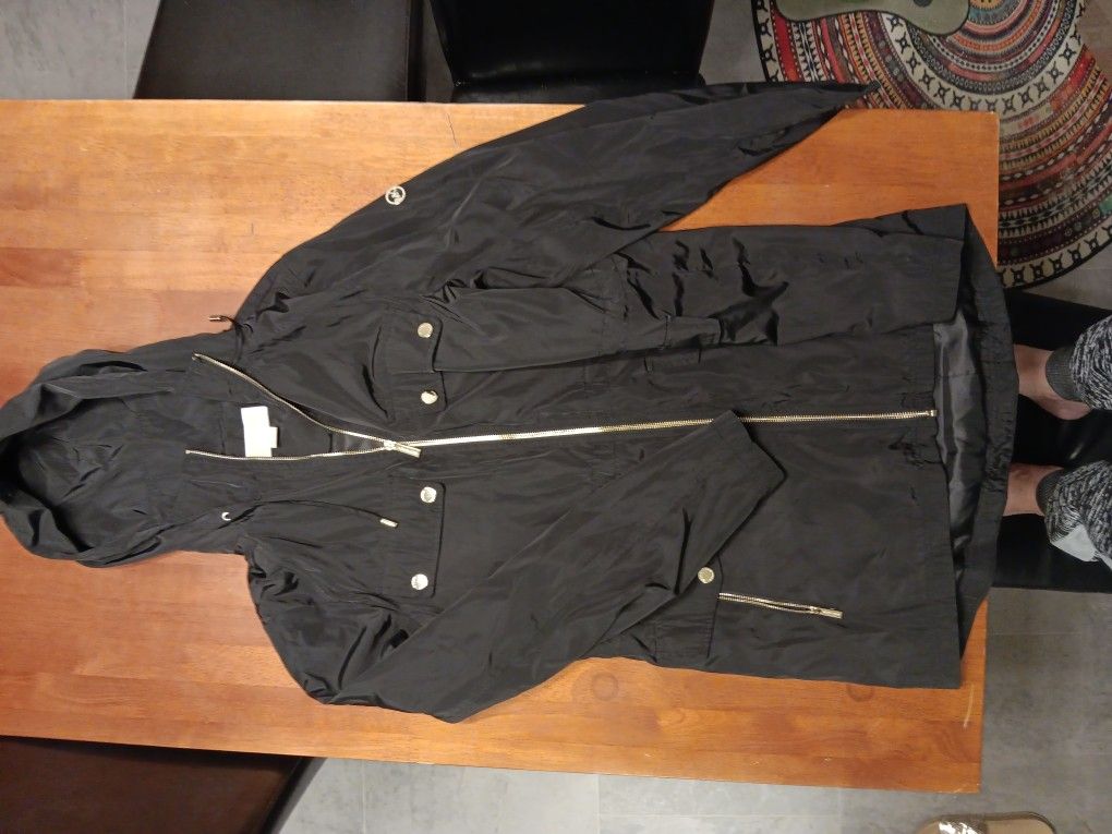 Michael Kore Black Rain Coat