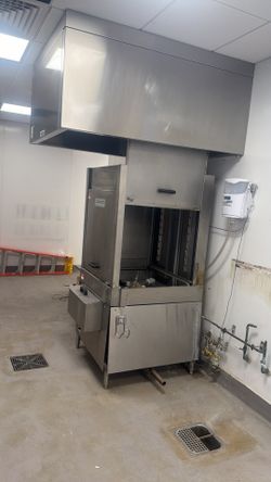 Commercial dishwasher.