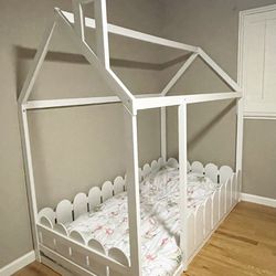 Twin Size Montessori House Bed Frame
