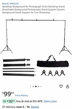 Photography backdrop set up