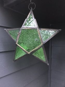 Outdoor glass hanging star
