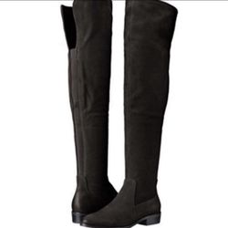 Aldo Women’s Over The Knee Riding Boots Black Suede Chiaverini US 6.5 Used