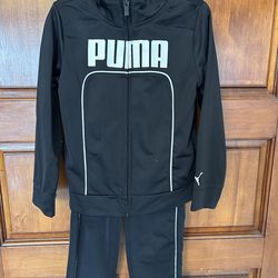 Boys Black and White Tracksuit