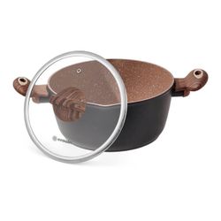 Non Stick StockPot with Lid, Soup Pot with Lid 5 Quart Nonstick Stock Pot