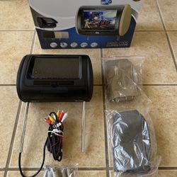 NEW POWER ACOUSTIK HDVD-71CC Car Headrest 3-Color 7" Monitor DVD Player