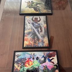 Aluminum Comic Posters Framed 