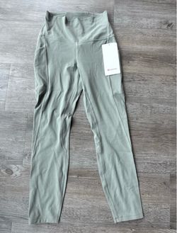 NWT Size 6 Lululemon Align High Rise Pant 25” With Pockets Willow Green WILO!