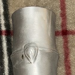 Pewter Colored Bamboo Vase