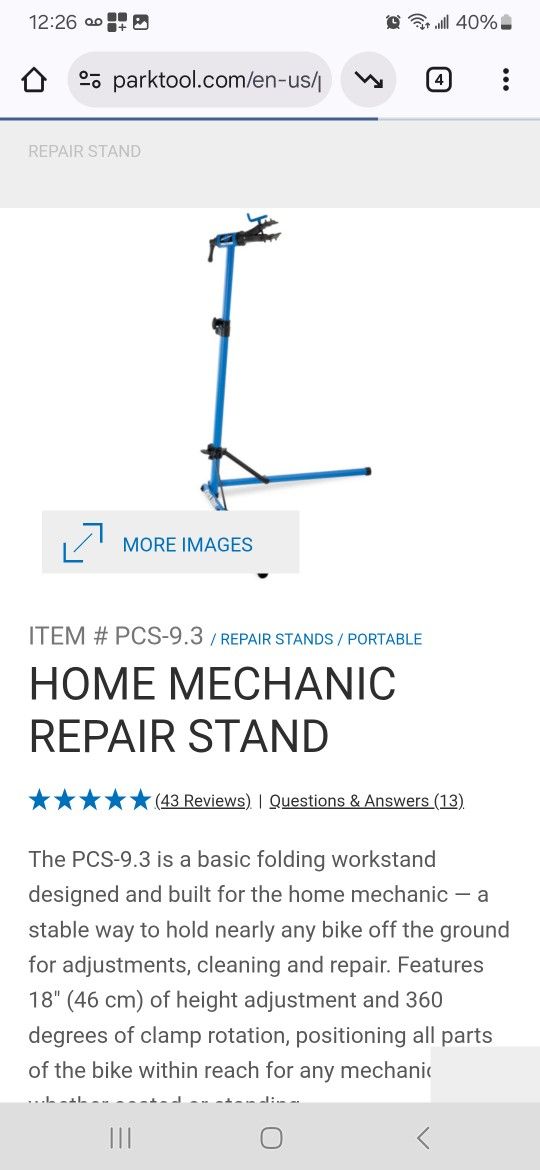 Bike Repair Stand New