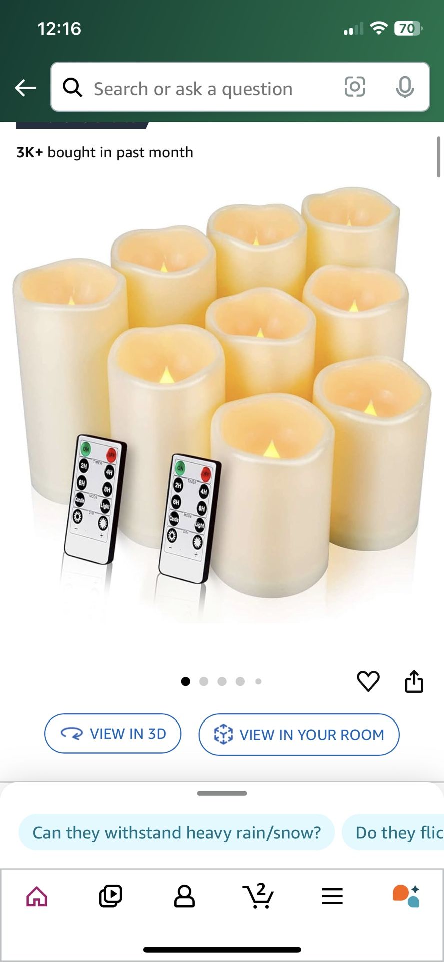 Battery Operated Candles (9 candles)