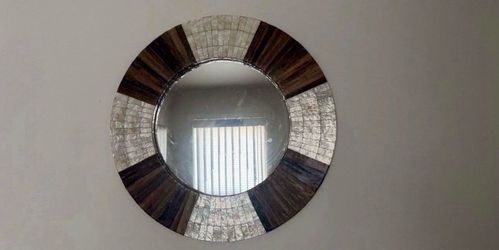 Pier 1 Tri Color 24” Wall Art Mirror  (Great Condition) Price Is FIRM