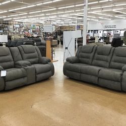 McCade Cobblestone Reclining Living Room Set /couch /Sofa and Loveseat 
