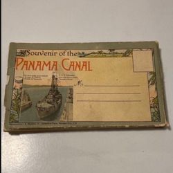 Rare 22 VINTAGE PANAMA CANAL COLOR POSTCARDS IN BOOKLET UNUSED