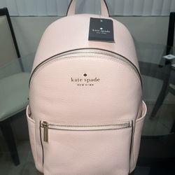 New Kate Spade New York Liela Pebbled Leather Medium Dome Backpack (Rose Smoke), Rose Smoke, Medium, Backpack
