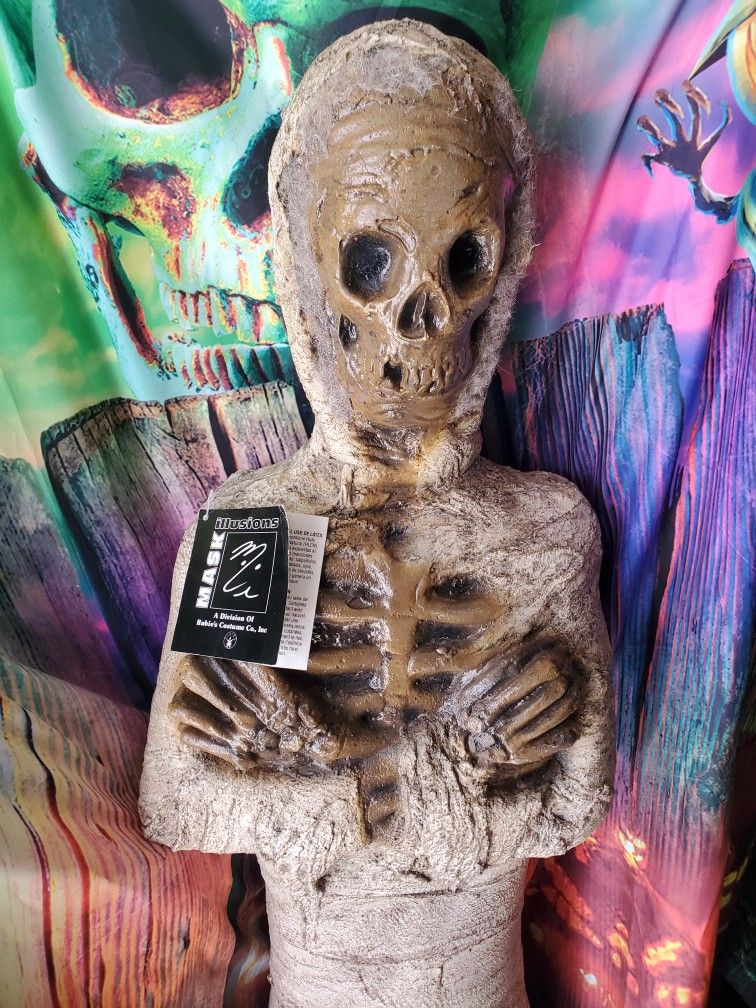 Rare Mask Illusions 2000 Latex Foam 4ft Mummy Halloween Prop New Haunted House