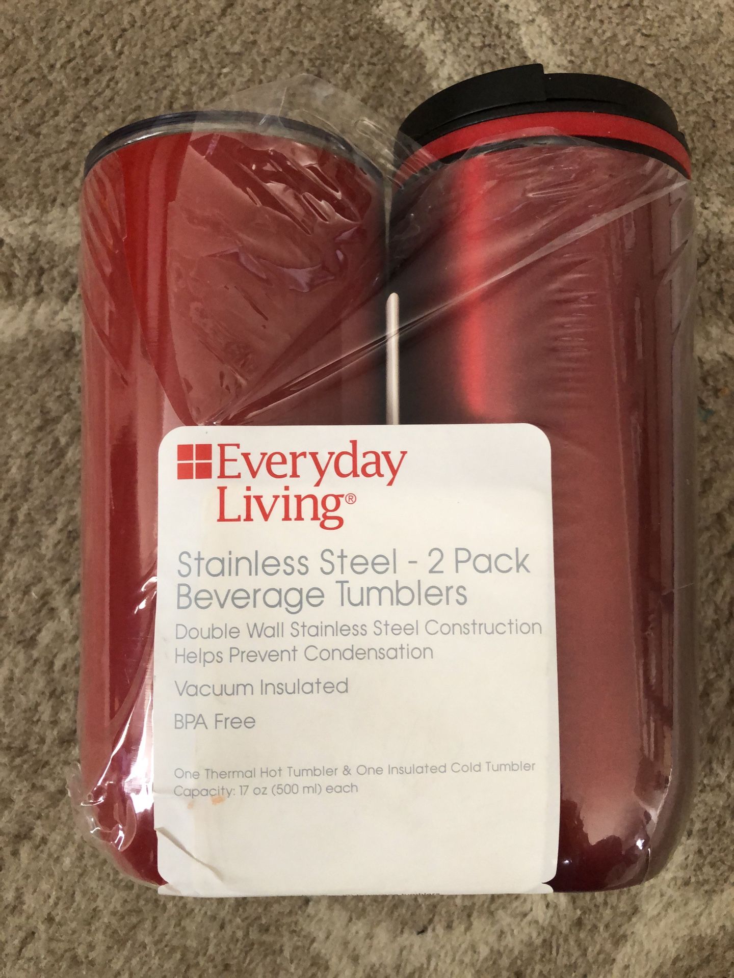 2 Pack Stainless steel beverage tumblers