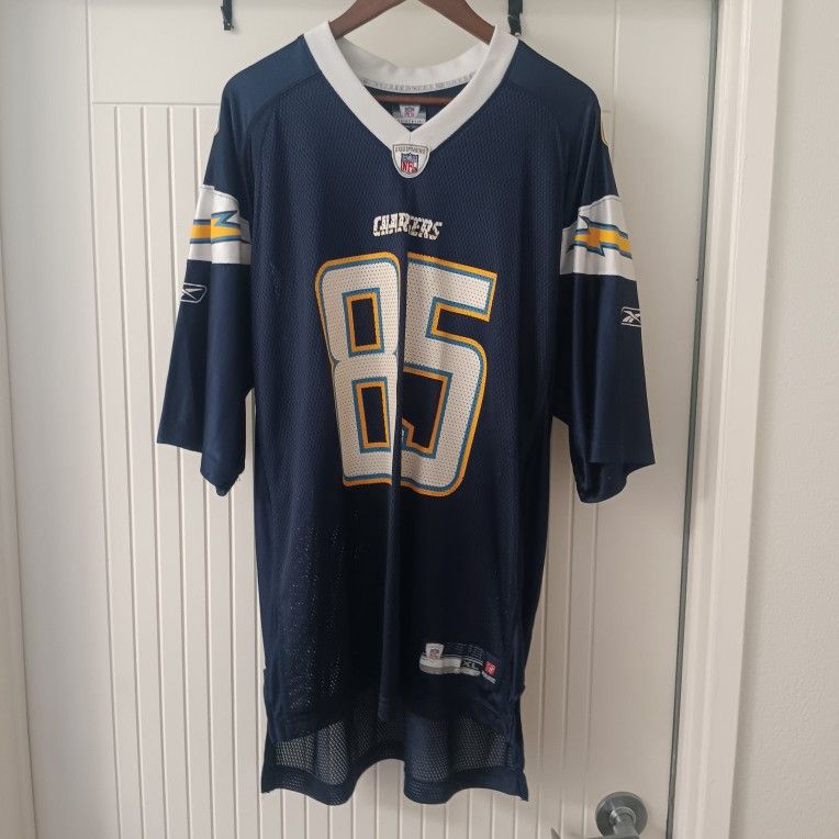 San Diego Chargers Reebok Men's Antonio Gates Screenprinted Jersey Size XL - Los Angeles Chargers
