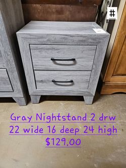 Nightstand Gray We are located at 2811 East Bell road. Another Time Around Furniture.