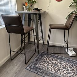 Metal Bar Height Pub Table