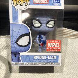 Pop Marvel Spider Man Blue Collector Corp Exclusive #1355