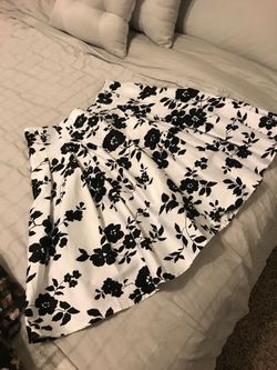 Flower print skirt