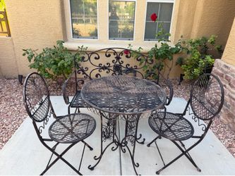 4 Piece French Outdoor Patio Furniture
