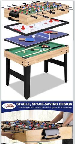 12 In 1 Game Table Foosball Table Ping Pong Air Hockey Pool Table