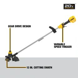 DEWALT 20V Max 13 in. Cordless Battery Powered String Trimmer