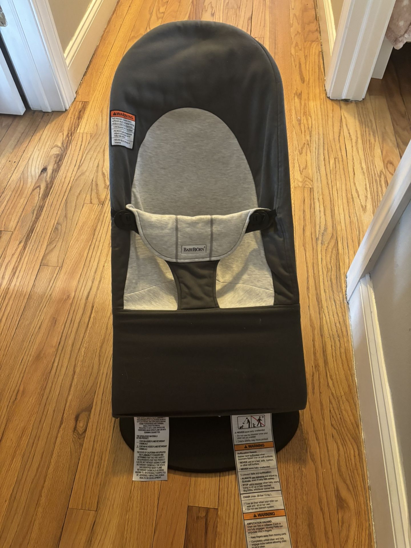 BABY BJORN SOFT COTTON BOUNCER-GRAY