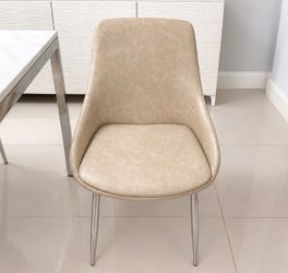 Set of 6 Modern Beige Dining Chairs $300 OBO
