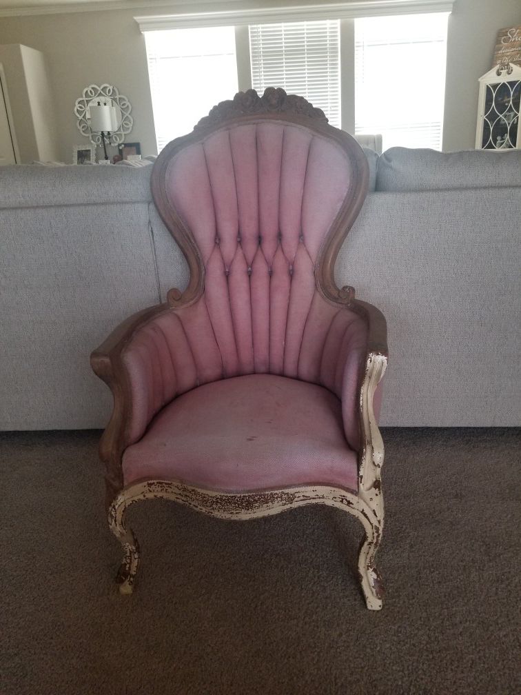 Beautiful antique Victorian parlor chair needs tlc